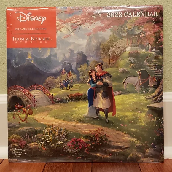 2023 Disney Dreams Thomas Kinkade 16 month wall calendar 12" x 12" - Picture 1 of 12